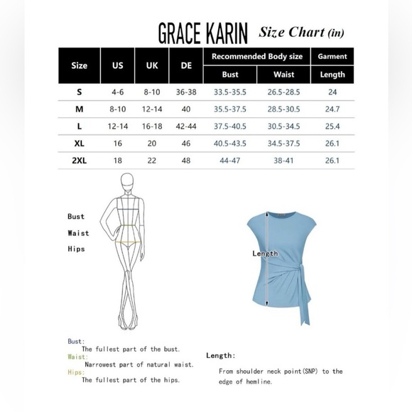 Grace Karin Mauve Tie-Front Cap Sleeve Blouse ~ Dusty Rose~Size Medium - Picture 9 of 16